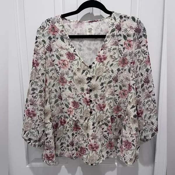 Matilda Jane Good Hart Floral Zilker peplum blouse - Image 4