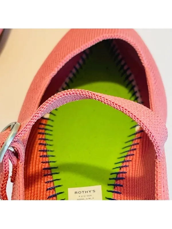 Rothy’s The Point Mary Jane Flats Shoes in Tulip Pink Women’s Size 5.5 - NWOB - Image 11
