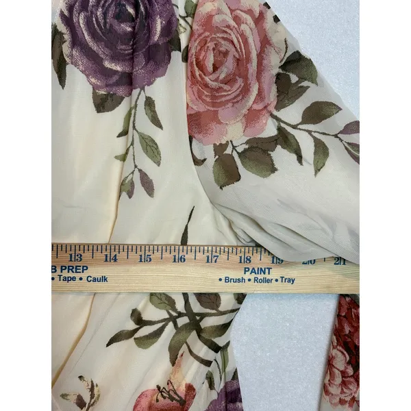 Baltic Born Lydia Ivory Floral Chiffon Maxi Dress V-Neck bump frendly NWT - Image 10