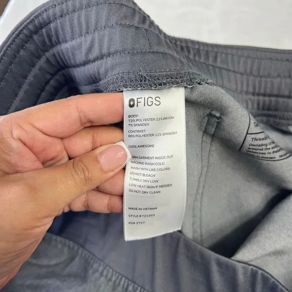 Figs High Waisted Livingston Basic Scrub Pants Gray XL Women - Image 7