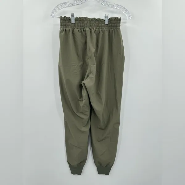 Abercrombie & Fitch Women's High Rise Tech Performance Green Joggers Size‎ Small - Image 2