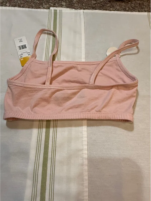 Fruit of the Loom Pink Cotton Spandex Bralette Size 34 - Image 3