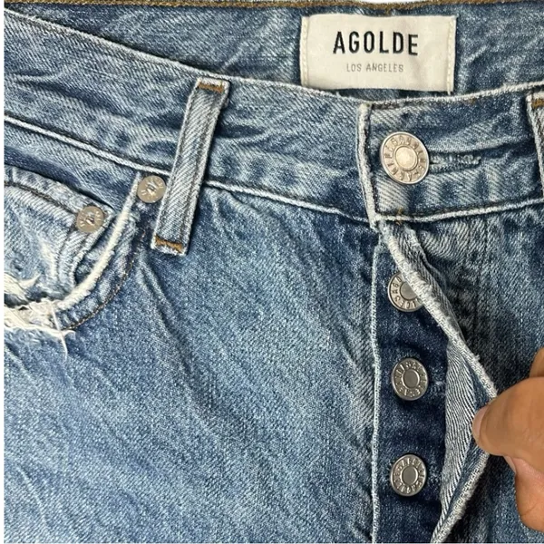 Agolde Jamie High Rise Classic Jeans Blithe Size 23 - Image 5