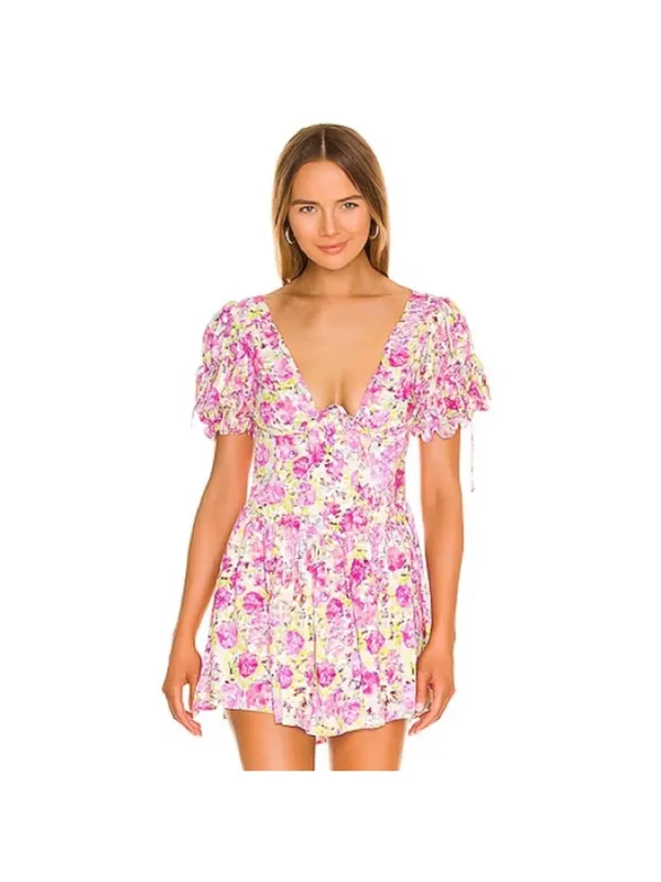 For Love And Lemons Paulina puff sleeve mini Dress - Image 2