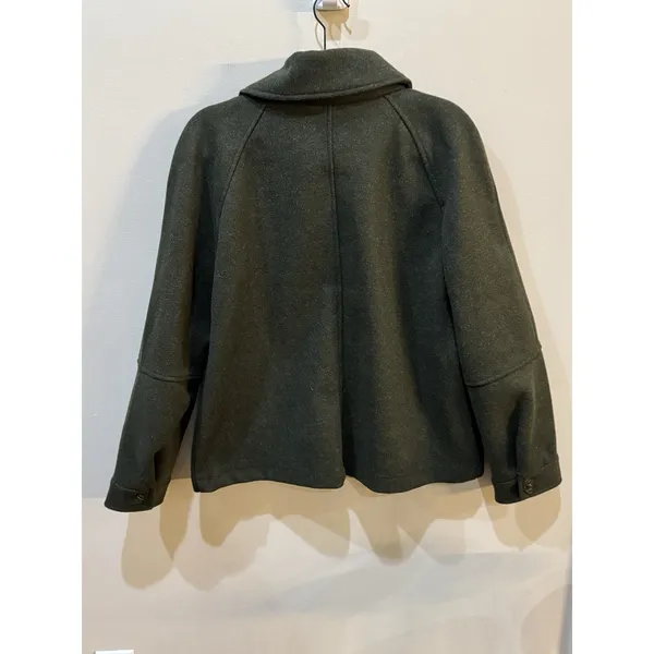 Avec‎ Les Filles Women Size Large Zip Up Utility Jacket Pockets Olive Green - Image 3