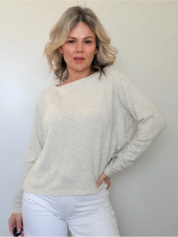 New Project Social T Boatneck Long-Sleeve Top - Image 2