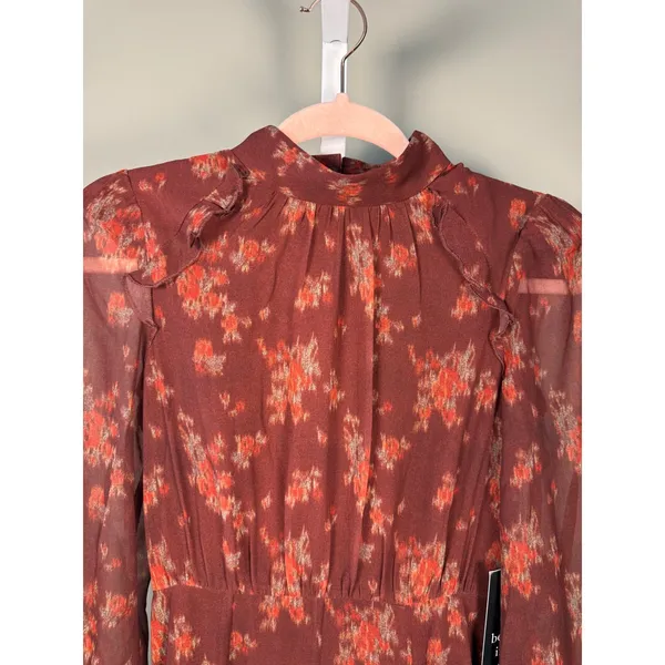 Tuckernuck Floral‎ Chiffon Maxi Dress XXS NWT Romantic Boho Prairie Midi - Image 3