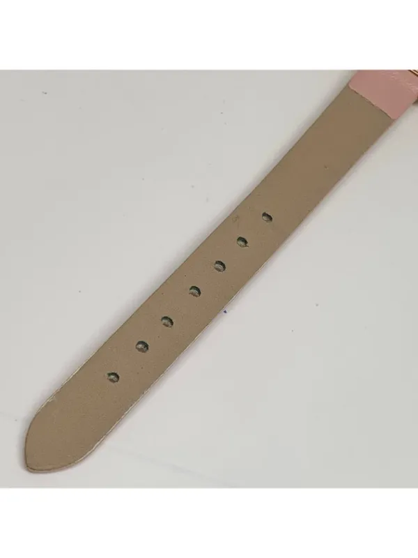 Women’s cat dial gold tone women’s watch 32mm quartz analog pink leather running - Image 8