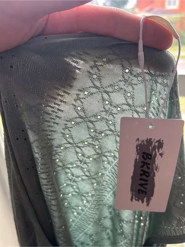 NWT Sleeveless Eyelet Beach Dress in Sage Green Lightweight Stretch Summer XXL - Image 6