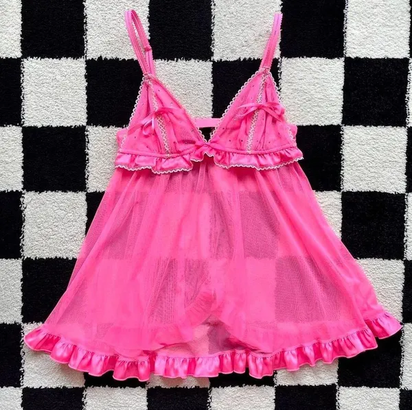 NWT Victoria’s Secret Hot Pink Babydoll S - Image 2
