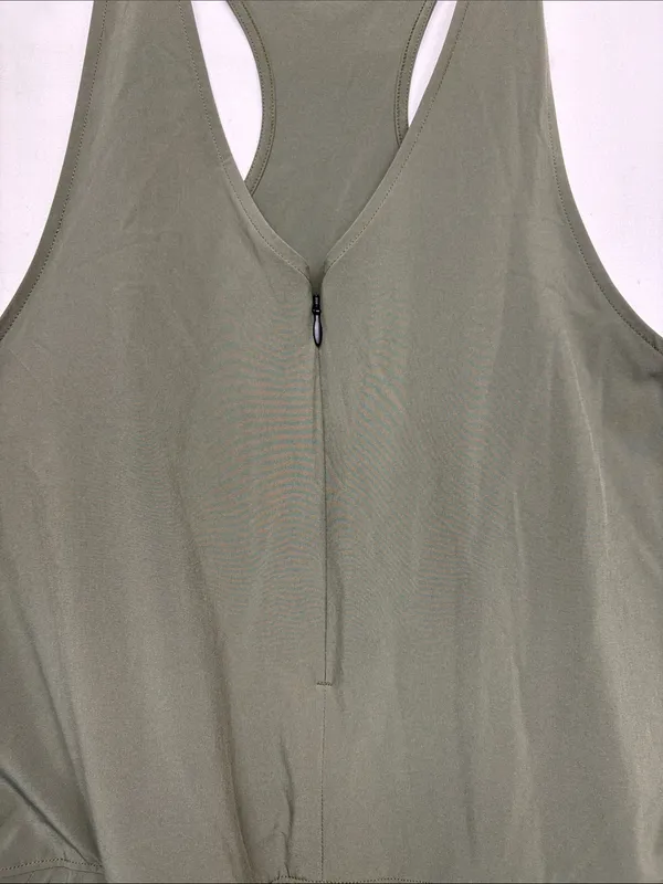 Back Country size medium one piece Olive Green Sleeveless Jumpsuit cropped - Image 4