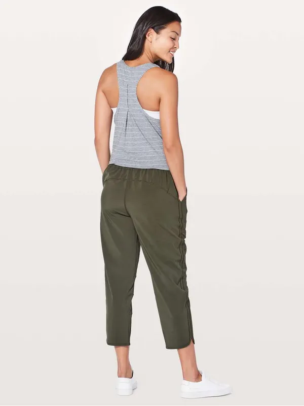 Lululemon Keep It‎ Classic Crop 23” Dark Olive Jogger Pants Women’s Size 4 - Image 2