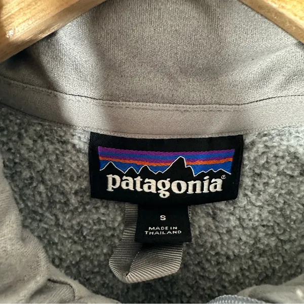 Patagonia Women's Better Sweater 1/4-Zip Fleece Pullover Light Gray Small - Image 7