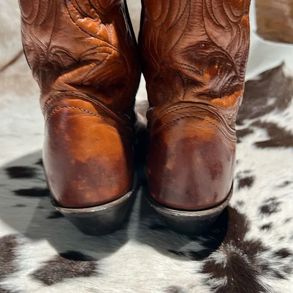 Vintage Real Leather Cowboy Boots Festival Rave Burning‎ Man T1 - Image 8