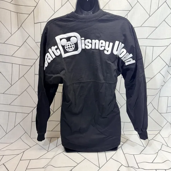 Walt Disney‎ World Spirit Jersey Adult XS Black Long Sleeve Crew Mickey Mouse - Image 5