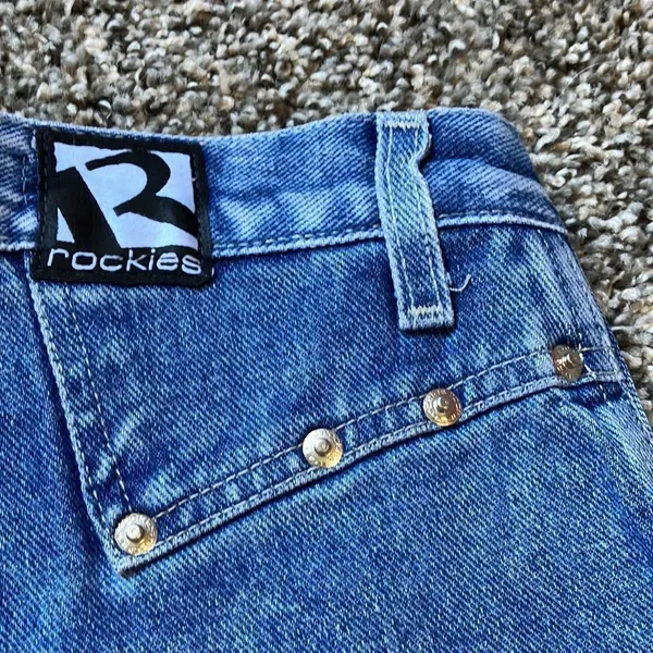 Rockies Riveted Rare Size 12 starched jeans long tall - Image 6