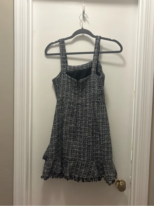 Bloomingdales Aqua Black & White Mini Dress - Image 2