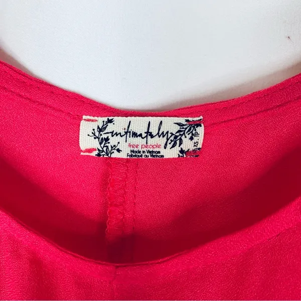 Intimately Free People | Crossroads Tie-Strap Cami Sandy Hot Pink Rayon Tank NWT - Image 2