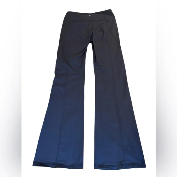 Athleta Flare Leg Yoga Legging Pants Navy Blue Womens Size Medium - Image 2