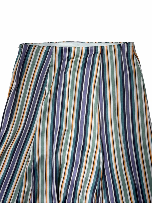 Maeve Anthropologie Freya Satin Multi Striped Midi Skirt Womens 4 - Image 6