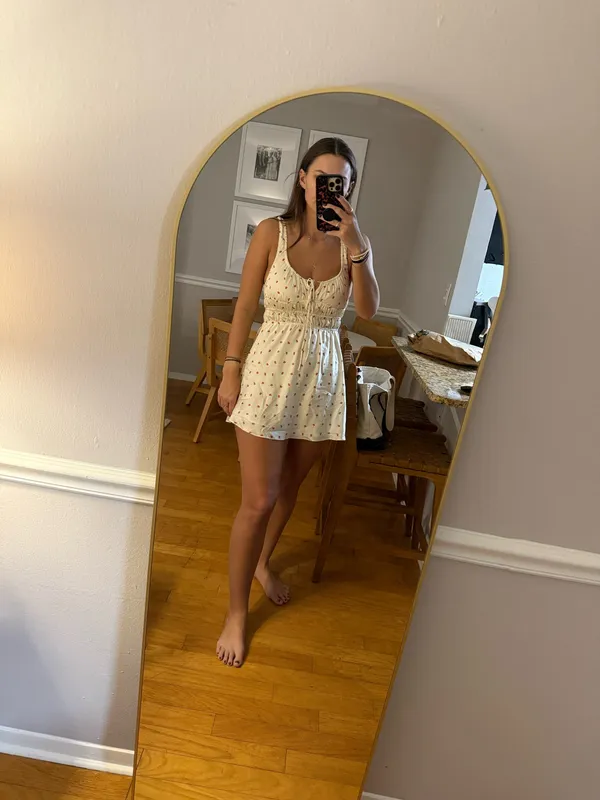 ZARA Satin Floral Mini Dress - Image 2
