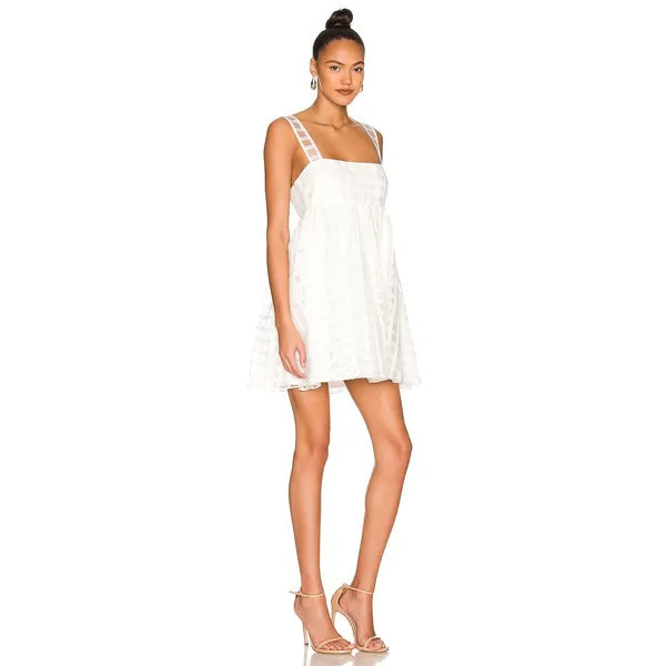 Amanda Uprichard Russo Dress‎ in White Check size medium - Image 2