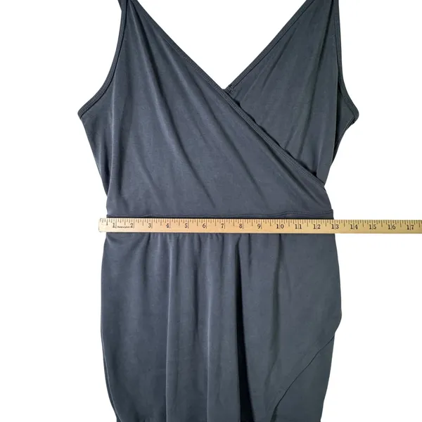 Abercrombie & Fitch Wrap Romper Skort Viscose Gray Medium NWT Summer Minimalist‎ - Image 6