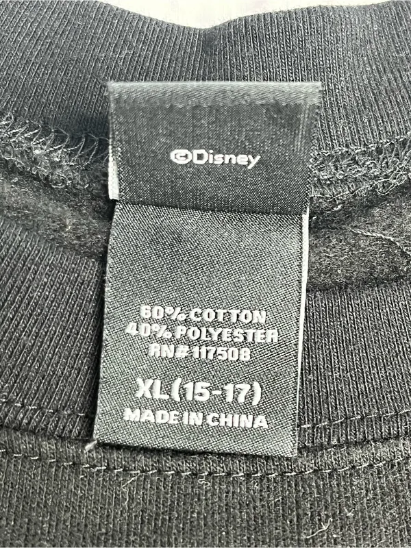 Disney Size XL Sweatshirt Nightmare Before Christmas Black Jack Skellington - Image 5