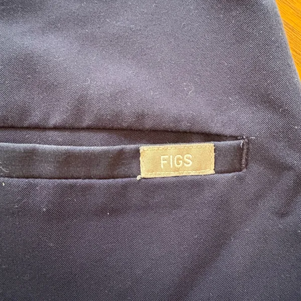 Figs Deep Blue V-Neck Scrub Top - Image 3