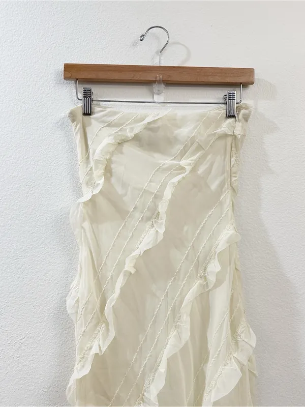 Princess Polly Boyle Maxi Dress Yellow Size 2 Strapless - Image 8