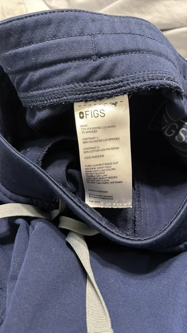 Navy Blue Zamora FIGS Jogger Scrub Pants - Image 5