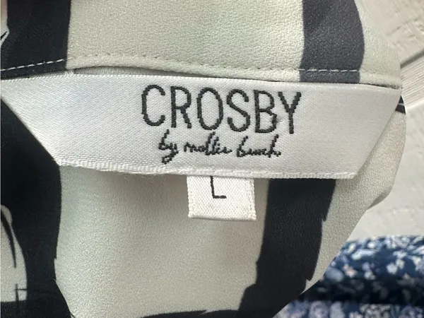 Crosby Black and White Button Down Dress Size Large EUC - Image 14