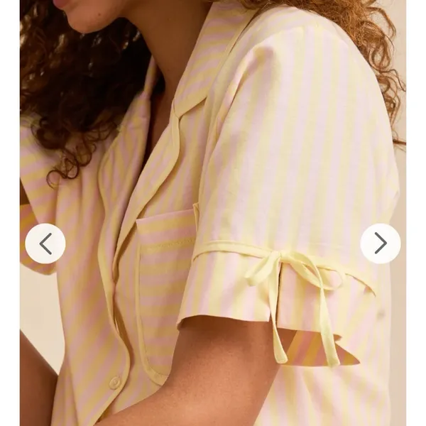 NEW Altar’d State Butter Yellow and Pink Striped Lounge Set Size XXL NWT - Image 7