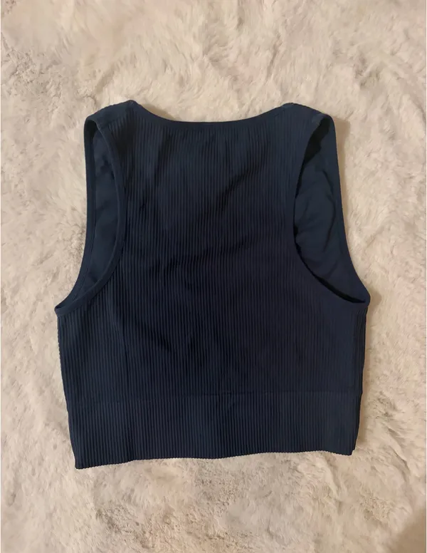 Garage V-Neck Crop Top - Image 2