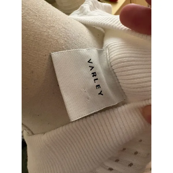 Varley Cheston Relaxed Knit Dress Midi In White Size Small - Image 4