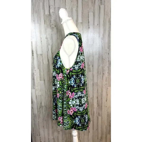 Show Me Your Mumu Women's Small Garrett Green/Pink‎ Floral Sleeveless Mini Dress - Image 6