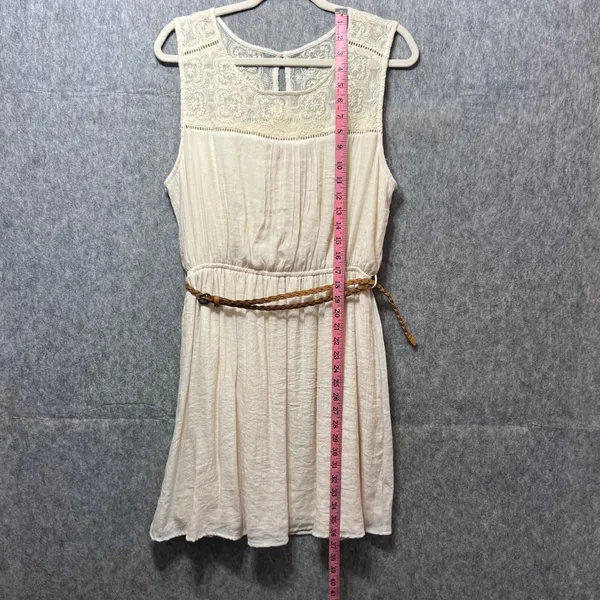 Perch by Blu‎ Pepper Lace Sleeveless Dress Belt Lined 1XL Boho Cottagecore - Image 4