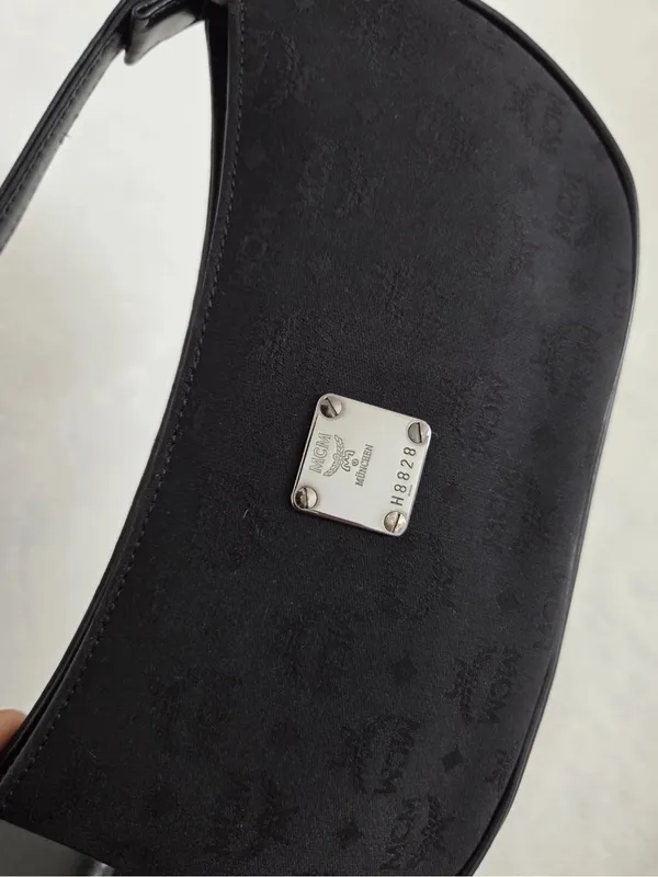MCM Vintage Black Visetos Hobo Shoulder - Image 11