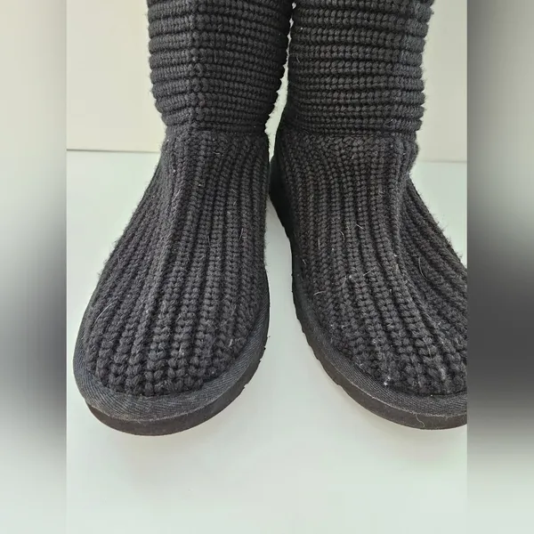 UGG Australia Lattice Cardy Knit Boots Black Size 8 - Image 5