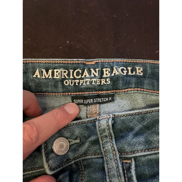 American Eagle Outfitters Super Hi-Rise Jegging Jeans Womens 8 Short Distressed - Image 8
