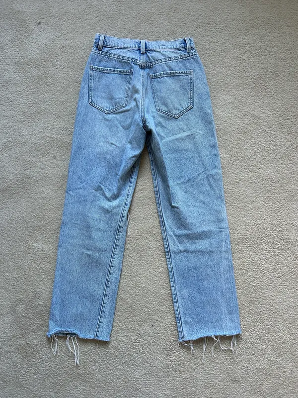 Garage Straight Leg Jeans Denim Distressed - Image 3