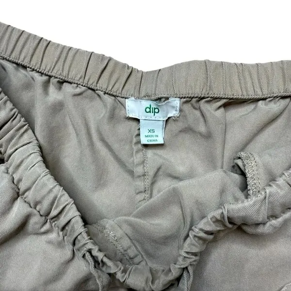 Dip Light Tan Wide Cargo Pants Pull on Style Tencel Small - Image 6