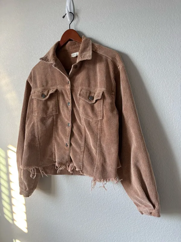 POL Tan Corduroy Denim Jacket - Image 4
