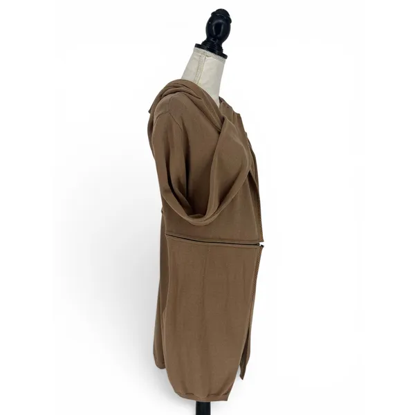 Elaine Kim Convertible Hooded Cardigan Sweater Zip Hem Cotton‎ Size P - Image 9