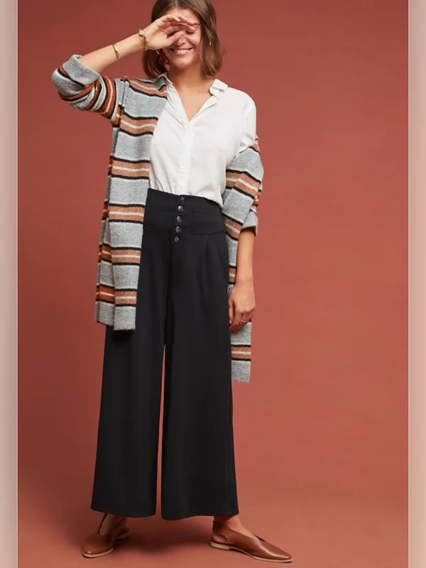 Anthropologie Ettawa Lucerne Wide Leg Pants Black XS - Image 2