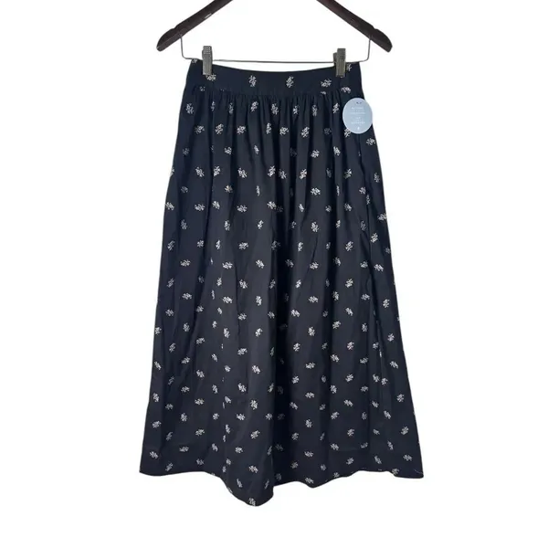 Hill House the Krista Skirt in black floral jacquard XS NWT - Image 5