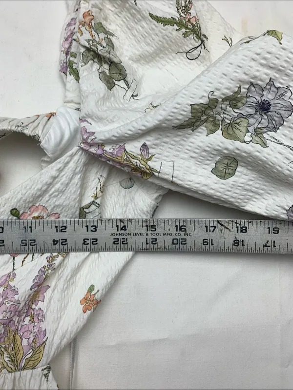 Zimmerman size 3 US size 8/10 White Floral Puff-Sleeve mini dress - Image 8