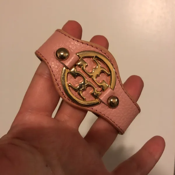 Tory Burch Vintage Y2k  Leather Style Pink Cuff - Image 2