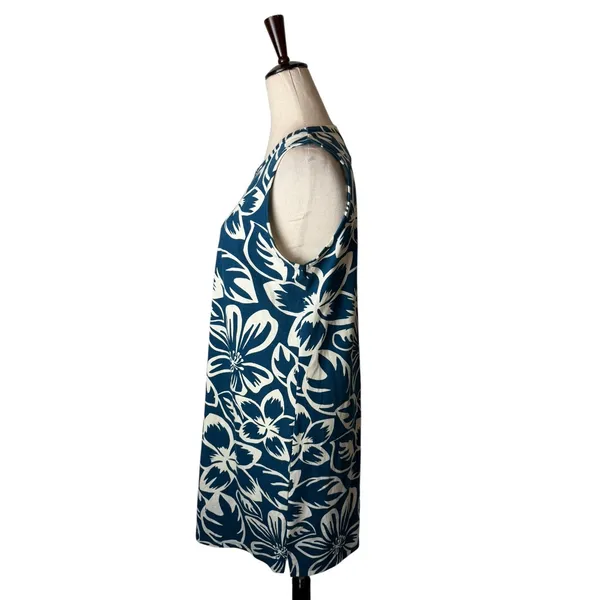 Natural Reflections Tank Dress Women Small Blue NWT Floral Everyday Knit‎ Mini - Image 7