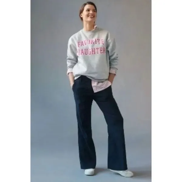 ✨Anthropologie Maeve The Naomi Ponte Wide-Leg Flare Navy Sz 4 Pants✨ - Image 2